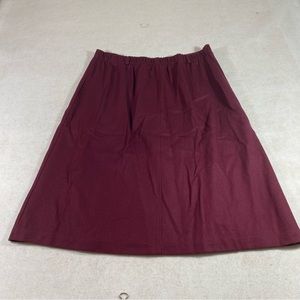 Tog Shop Aline Wool skirt Vintage Burgundy Lined Full Skirt Pockets Sz 16